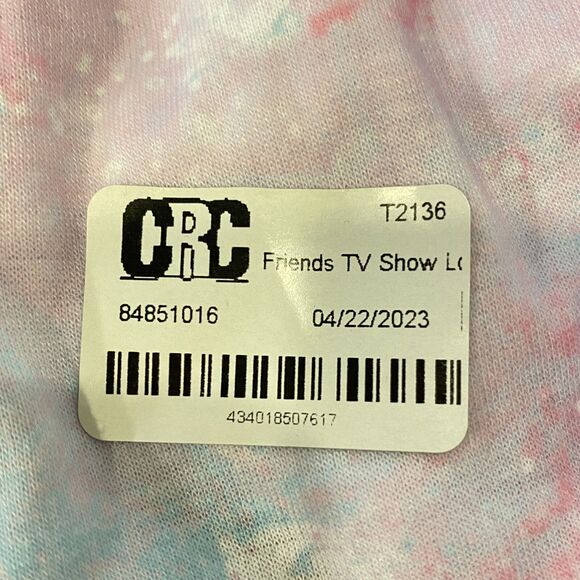 FRIENDS TV Show P.Jammy Whimsey 2-pc PJ Set Pink Tie Dye Fleece Spandex NWT Lg - Picture 10 of 16